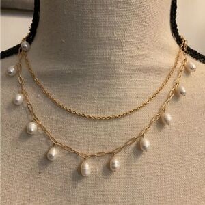 Layered freshwater pearl necklace